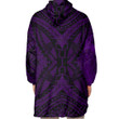 RugbyLife Clothing - Polynesian Tattoo Style - Purple Version Snug Hoodie A7