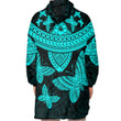 RugbyLife Clothing - Polynesian Tattoo Style Butterfly - Cyan Version Snug Hoodie A7