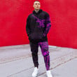 RugbyLife Clothing - Polynesian Tattoo Style Crow - Pink Version Hoodie and Joggers Pant A7 | RugbyLife