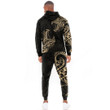 RugbyLife Clothing - Polynesian Tattoo Style Tatau - Gold Version Hoodie and Joggers Pant A7