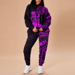 RugbyLife Clothing - Polynesian Tattoo Style Tattoo - Pink Version Hoodie and Joggers Pant A7