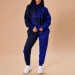 RugbyLife Clothing - Polynesian Tattoo Style Tiki Surfing - Blue Version Hoodie and Joggers Pant A7