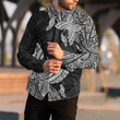 RugbyLife Clothing - Polynesian Tattoo Style Butterfly Special Version Long Sleeve Button Shirt A7