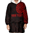 RugbyLife Clothing - (Custom) Polynesian Tattoo Style Turtle - Red Version Snug Hoodie A7