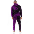 RugbyLife Clothing - (Custom) Polynesian Tattoo Style Surfing - Pink Version Hoodie and Joggers Pant A7