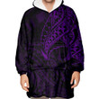 RugbyLife Clothing - Polynesian Tattoo Style Tatau - Purple Version Snug Hoodie A7