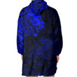 RugbyLife Clothing - Polynesian Tattoo Style Tribal Lion - Blue Version Snug Hoodie A7