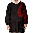 RugbyLife Clothing - Polynesian Tattoo Style Hook - Red Version Snug Hoodie A7