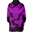 RugbyLife Clothing - Polynesian Tattoo Style Butterfly - Pink Version Snug Hoodie A7