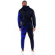 RugbyLife Clothing - Polynesian Tattoo Style Mask Native - Blue Version Hoodie and Joggers Pant A7