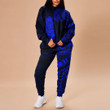 RugbyLife Clothing - Polynesian Tattoo Style Tattoo - Blue Version Hoodie and Joggers Pant A7