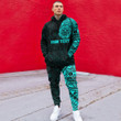 RugbyLife Clothing - (Custom) Polynesian Tattoo Style Sun - Cyan Version Hoodie and Joggers Pant A7 | RugbyLife