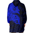 RugbyLife Clothing - Polynesian Tattoo Style Tatau - Blue Version Snug Hoodie A7