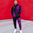 RugbyLife Clothing - Polynesian Tattoo Style Wolf - Pink Version Hoodie and Joggers Pant A7 | RugbyLife