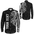 RugbyLife Clothing - (Custom) Polynesian Tattoo Style Horse Long Sleeve Button Shirt A7 | RugbyLife