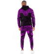 RugbyLife Clothing - Polynesian Tattoo Style Tattoo - Pink Version Hoodie and Joggers Pant A7