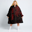 RugbyLife Clothing - (Custom) Polynesian Tattoo Style Horse - Red Version Snug Hoodie A7 | RugbyLife