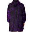 RugbyLife Clothing - Polynesian Tattoo Style Snake - Purple Version Snug Hoodie A7