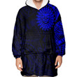 RugbyLife Clothing - Polynesian Sun Tattoo Style - Blue Version Snug Hoodie A7