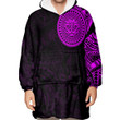 RugbyLife Clothing - Polynesian Sun Mask Tattoo Style - Pink Version Snug Hoodie A7