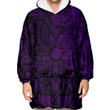 RugbyLife Clothing - Polynesian Tattoo Style Horse - Purple Version Snug Hoodie A7