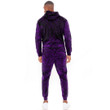 RugbyLife Clothing - Polynesian Tattoo Style Flower - Purple Version Hoodie and Joggers Pant A7
