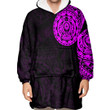 RugbyLife Clothing - Polynesian Tattoo Style Turtle - Pink Version Snug Hoodie A7