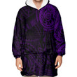 RugbyLife Clothing - Special Polynesian Tattoo Style - Purple Version Snug Hoodie A7
