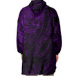 RugbyLife Clothing - Polynesian Tattoo Style - Purple Version Snug Hoodie A7