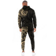 RugbyLife Clothing - Special Polynesian Tattoo Style - Gold Version Hoodie and Joggers Pant A7