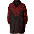 RugbyLife Clothing - Polynesian Tattoo Style Tattoo - Red Version Snug Hoodie A7