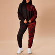 RugbyLife Clothing - Polynesian Sun Tattoo Style - Pink Version Hoodie and Joggers Pant A7