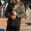 RugbyLife Clothing - Polynesian Tattoo Style Tribal Lion - Gold Version Long Sleeve Button Shirt A7