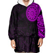RugbyLife Clothing - Polynesian Tattoo Style - Pink Version Snug Hoodie A7