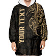 RugbyLife Clothing - (Custom) Polynesian Tattoo Style Horse - Gold Version Snug Hoodie A7