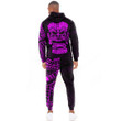 RugbyLife Clothing - Polynesian Tattoo Style Tiki - Pink Version Hoodie and Joggers Pant A7