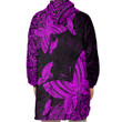 RugbyLife Clothing - Polynesian Tattoo Style Butterfly Special Version - Pink Version Snug Hoodie A7