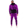 RugbyLife Clothing - Polynesian Tattoo Style Maori Traditional Mask - Pink Version Hoodie and Joggers Pant A7