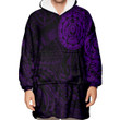 RugbyLife Clothing - Polynesian Tattoo Style Turtle - Purple Version Snug Hoodie A7