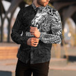 RugbyLife Clothing - Polynesian Tattoo Style Tribal Lion Long Sleeve Button Shirt A7