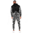 RugbyLife Clothing - Polynesian Tattoo Style Flower Hoodie and Joggers Pant A7