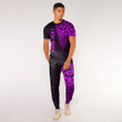 RugbyLife Clothing - (Custom) Polynesian Tattoo Style Mask Native - Pink Version T-Shirt and Jogger Pants A7 | RugbyLife