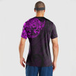 RugbyLife Clothing - (Custom) Polynesian Tattoo Style - Pink Version T-Shirt A7