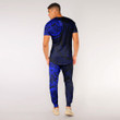 RugbyLife Clothing - (Custom) Special Polynesian Tattoo Style - Blue Version T-Shirt and Jogger Pants A7