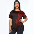 RugbyLife Clothing - Polynesian Tattoo Style Tatau - Red Version T-Shirt A7