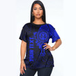 RugbyLife Clothing - (Custom) Polynesian Tattoo Style - Blue Version T-Shirt A7