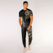 RugbyLife Clothing - Polynesian Tattoo Style Wolf - Gold Version T-Shirt and Jogger Pants A7 | RugbyLife
