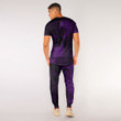RugbyLife Clothing - Polynesian Tattoo Style Tatau - Purple Version T-Shirt and Jogger Pants A7