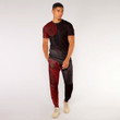 RugbyLife Clothing - Polynesian Tattoo Style - Red Version T-Shirt and Jogger Pants A7 | RugbyLife