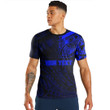 RugbyLife Clothing - (Custom) Polynesian Tattoo Style Tatau - Blue Version T-Shirt A7
